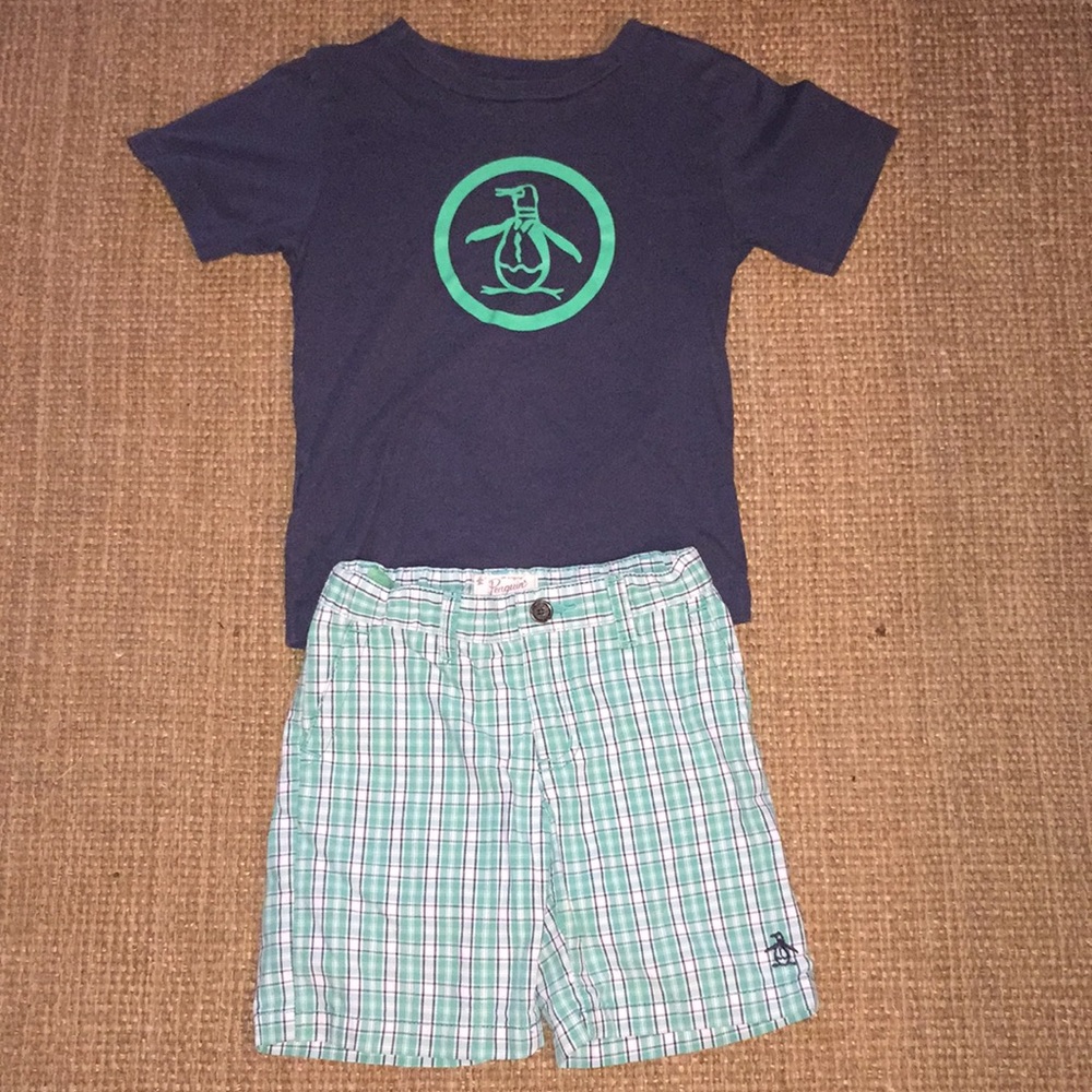 Penguin brand boys shirt and short combo.